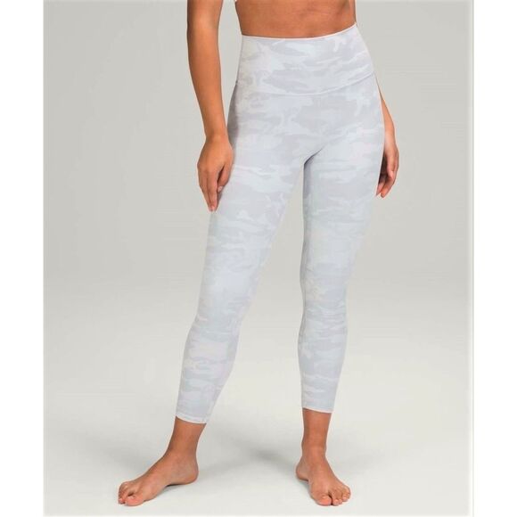 Lululemon Wunder Under High Rise Tight 25" Luxtreme Size 6 Incognito Camo White - Picture 1 of 11